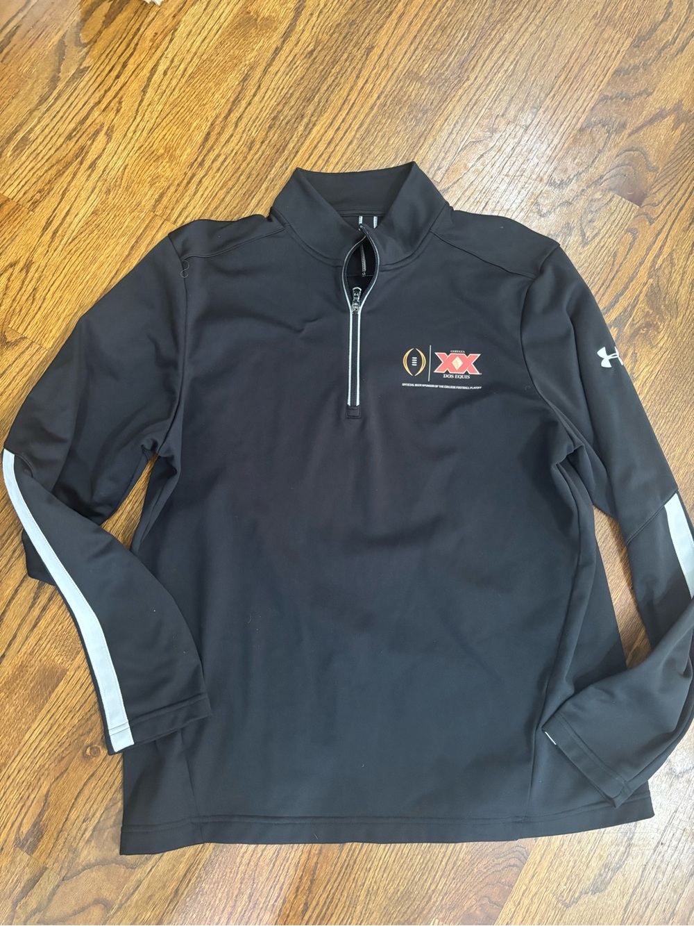 UNDER ARMOUR 1/4 ZIP PULLOVER Large Loose Dos Equis College Gameday Shirt